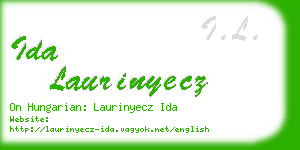 ida laurinyecz business card